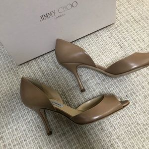 Jimmy Choo Logan nude  heels